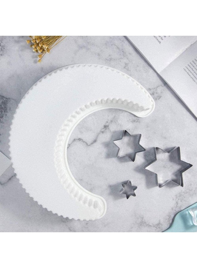 قوالب كيك سيليكون على شكل قمر ثلاثي الأبعاد لتزيين رمضان، قوالب كيك موس هلال كبير، قوالب خبز بيتزا لعيد مبارك، أدوات خبز المطبخ، هدايا رمضان - Image 2