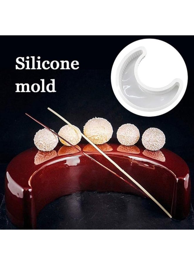 قوالب كيك سيليكون على شكل قمر ثلاثي الأبعاد لتزيين رمضان، قوالب كيك موس هلال كبير، قوالب خبز بيتزا لعيد مبارك، أدوات خبز المطبخ، هدايا رمضان - Image 3