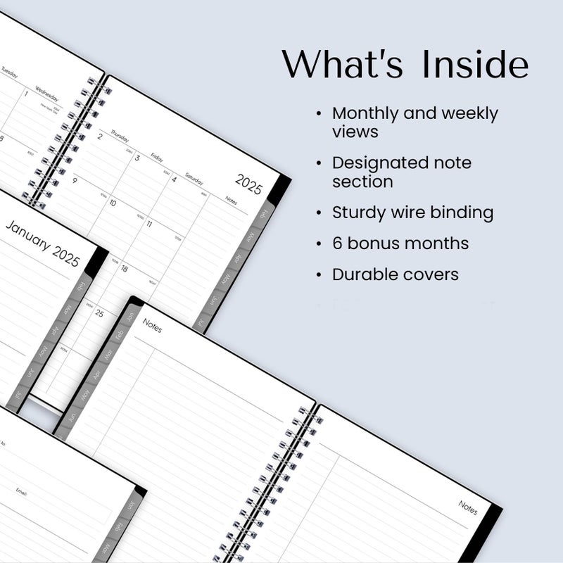 Blue Sky 2025 Weekly and Monthly Planner Calendar, Includes January 2025 - December 2025, 5" x 8", Flexible Cover, Laminated Tabs, Wirebound, Enterprise - Image 3
