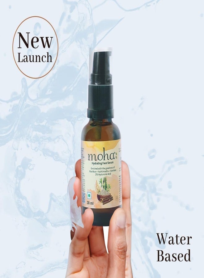 Moha Herbal Face Wash - 200 Ml & Hydrating Face Serum - 30 Ml Combo with Neem, Rose, Cucumber, Aloe Vera, Rice Bran, Yashtimadhu & Bamboo for Clean, Glowing, Moisturized & Anti-Aging Skin | Herbal Cleanser for Acne, Pimples & Fading Dark Spots | Powered by 2% Hyaluronic Acid & Licorice | Removes Impurities, Puffiness, Provides Even Tone & Lightens Blemished Skin | Daily Use Serum for Brightening Skin | Reduces Fine Lines, Pigmentation & Restores Radiance | Non-Greasy & Quick Absorbing for Women & Men - Pack of 2 - Image 2