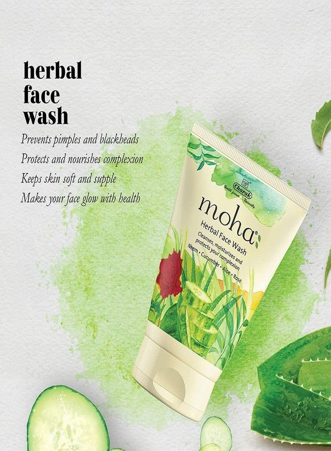 Moha Herbal Face Wash - 200 Ml & Hydrating Face Serum - 30 Ml Combo with Neem, Rose, Cucumber, Aloe Vera, Rice Bran, Yashtimadhu & Bamboo for Clean, Glowing, Moisturized & Anti-Aging Skin | Herbal Cleanser for Acne, Pimples & Fading Dark Spots | Powered by 2% Hyaluronic Acid & Licorice | Removes Impurities, Puffiness, Provides Even Tone & Lightens Blemished Skin | Daily Use Serum for Brightening Skin | Reduces Fine Lines, Pigmentation & Restores Radiance | Non-Greasy & Quick Absorbing for Women & Men - Pack of 2 - Image 5