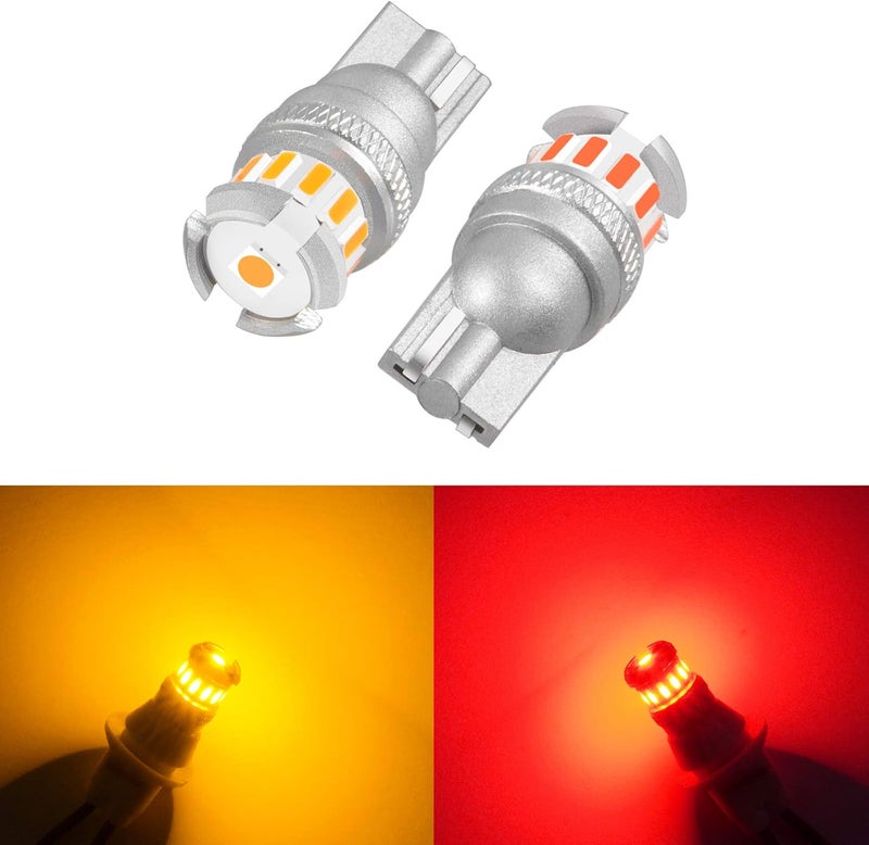 Amazicha Front Rear LED Fender Tips Lights Mud Guards Compatible for Harley Davidson Electra Glide Road King Heritage Softail - Image 1