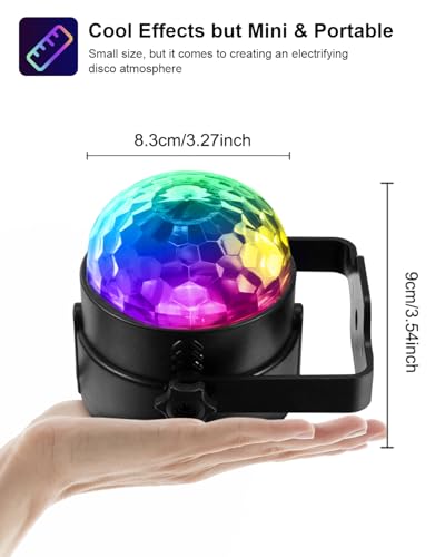 Luditek Sound Activated Party Hid Lights With Remote Control Dj Lighting, Rbg Disco Ball, Strobe Corded Electric Lamp 7 Modes Stage Par Light For Home, Room, Parties, Karaoke, Black - Image 3