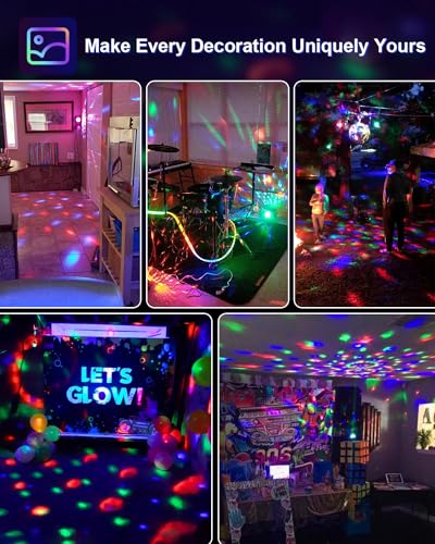 Luditek Sound Activated Party Hid Lights With Remote Control Dj Lighting, Rbg Disco Ball, Strobe Corded Electric Lamp 7 Modes Stage Par Light For Home, Room, Parties, Karaoke, Black - Image 4