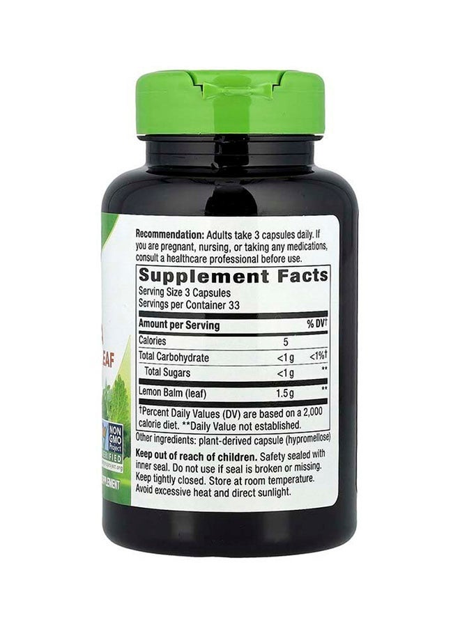 Nature's Way Melissa Lemon Balm 100 Vegan Capsules - Image 2