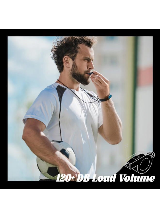 Retainbre 48 Pcs Coach Whistle with Lanyard Lifeguard Whistles Bulk Plastic Sports Loud Referee Whistle for Adults Emergency Teachers Training (Black) - Image 5
