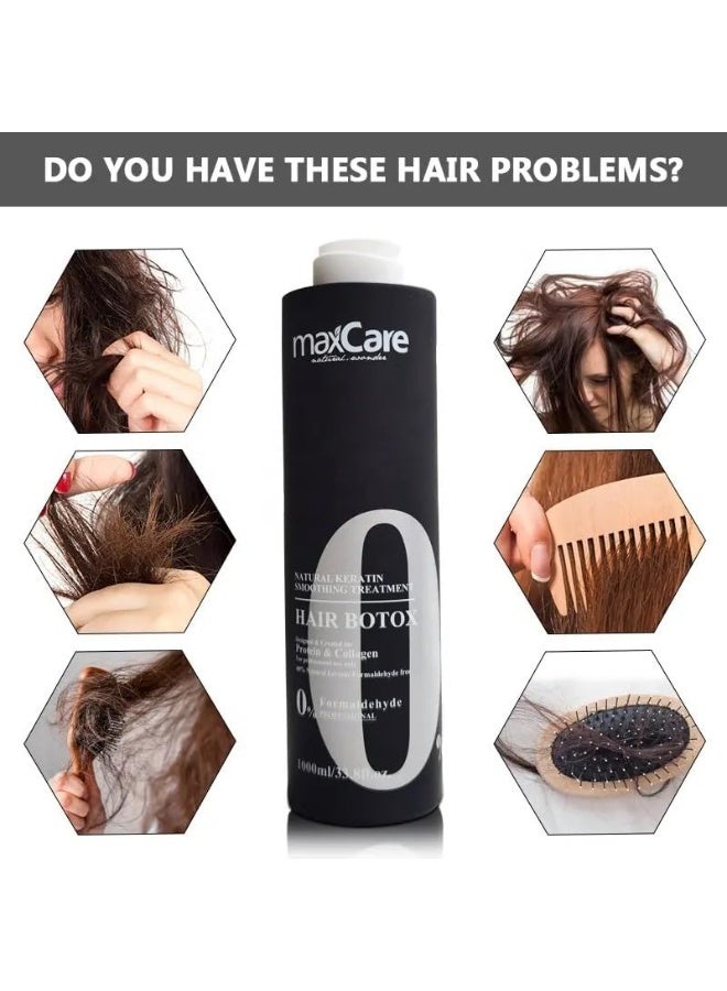 Maxcare Brazilian Natural Keratin Smoothing Treatment - Hair Botox Therapy 1000ml - Image 3