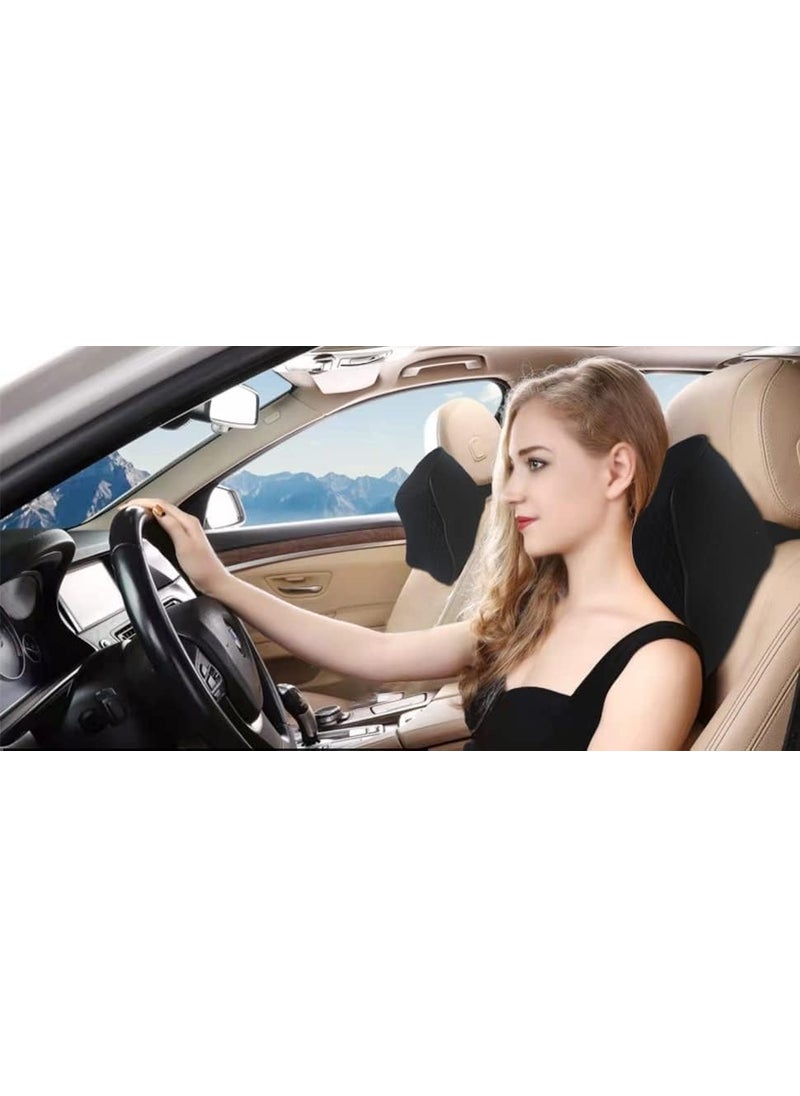 HATANU HATANU Memory Foam Car Head RestNeck Protector Comfortable Car Head Rest Seat Pillow for Relieve Neck Pain Help Relieve Neck Pain Improve Pack of 2  - Image 4