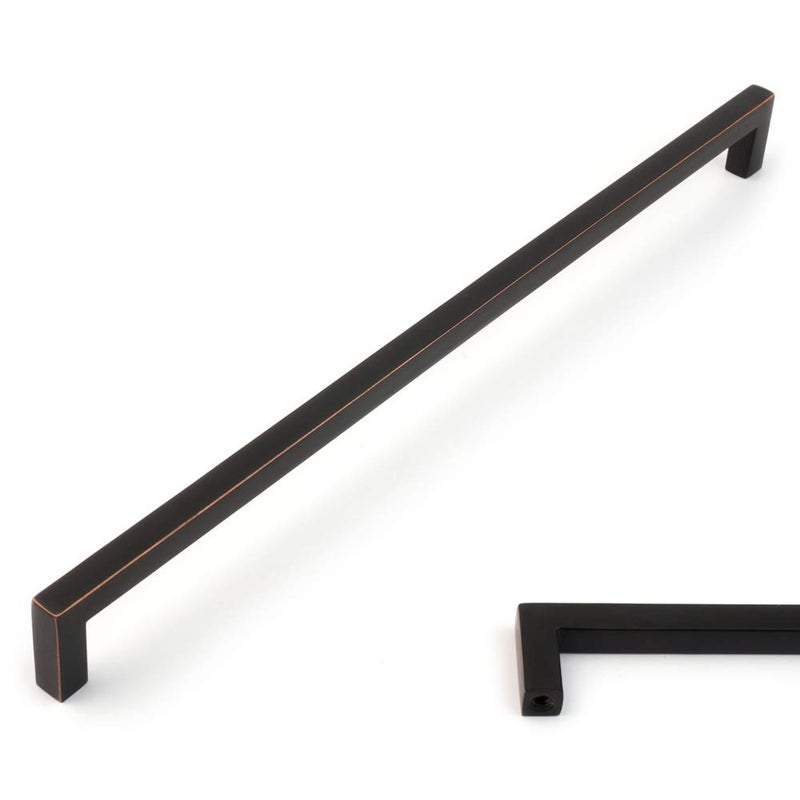 KOOFIZO Solid Square Bar Cabinet Handle Oil Rubbed Bronze Furniture Pull 126 Inch320mm Screwhole Distance 10Pack for Kitchen Cupboard Door Bedroom Dresser Drawer Bathroom Hardware - Image 2