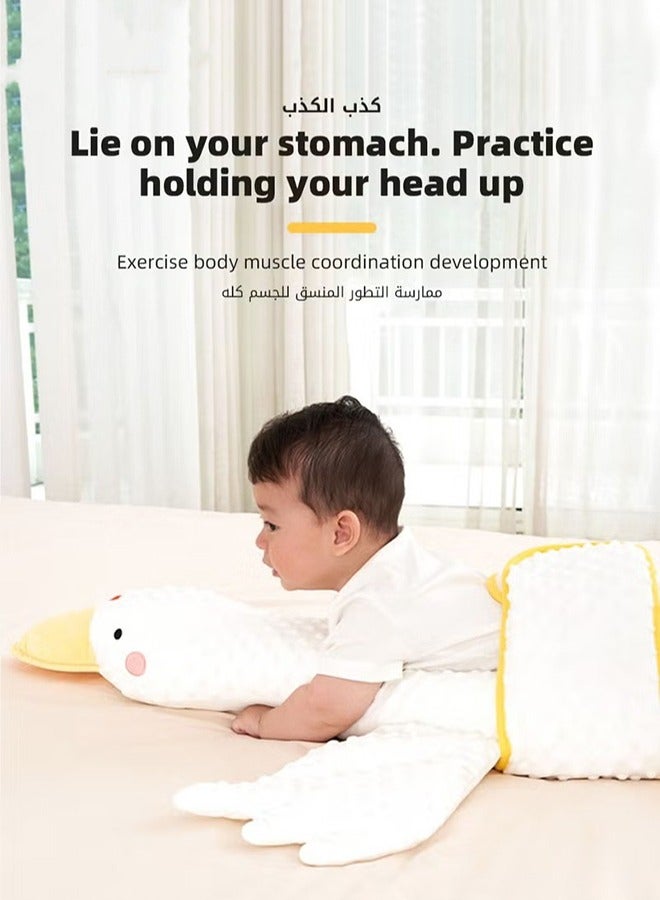 DOOKOO Baby Exhaust Pillow, Breathable and Soft Toddler Nursery Pillows, Infant Soothing Doll, for Sleeping and Relief of Flatulence in the Shape of a Large White Goose - Image 2