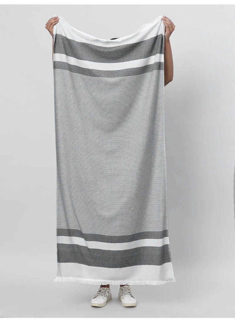 HABER HABER 100 Bamboo Large Bath Towel Ultra Soft Light Weight Quick Dry Towel for Bath Travel Gym Beach Pool and Yoga 76 X 152 cms Pebble Grey  - Image 5