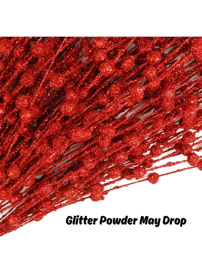DIYASY DIYASY Red Berry Stems for Christmas Tree Ornaments, 16.2 in Picks and Sprays Artificial Branches Xmas Tree Filler Holiday Wreath Garland Decorations Home Décor  - Image 4