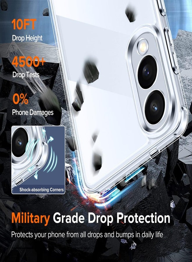 إيفولير جراب إيفولر لهاتف سامسونج جالاكسي إس 25 إيدج، مزود بقطعتين من الزجاج المقوى، [مضاد للاصفرار] [حماية عسكرية] غطاء حماية شفاف مقاوم للصدمات والخدوش - Image 5