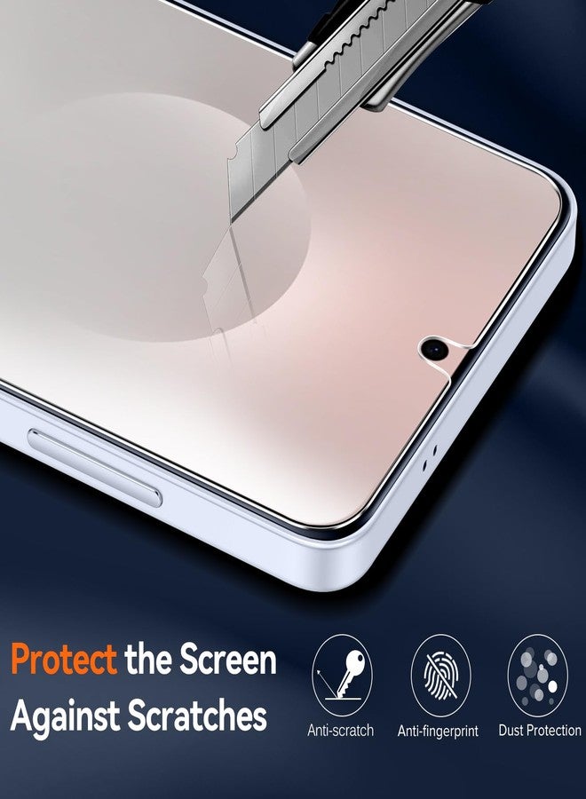 إيفولير جراب إيفولر لهاتف سامسونج جالاكسي إس 25 إيدج، مزود بقطعتين من الزجاج المقوى، [مضاد للاصفرار] [حماية عسكرية] غطاء حماية شفاف مقاوم للصدمات والخدوش - Image 2