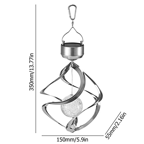 Natchcart Decorative Hanging Set of 1 Multicolour Solar LED Outdoor Indoor Waterproof Lights for Home Patio Yard Garden Decor Great Gift Ideas (Solar Spiral LED Light) - Image 2