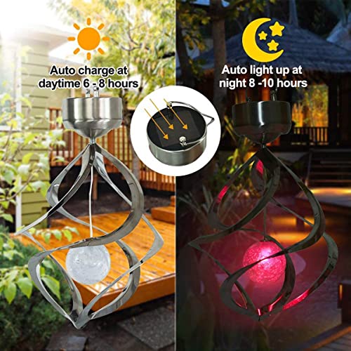 Natchcart Decorative Hanging Set of 1 Multicolour Solar LED Outdoor Indoor Waterproof Lights for Home Patio Yard Garden Decor Great Gift Ideas (Solar Spiral LED Light) - Image 3