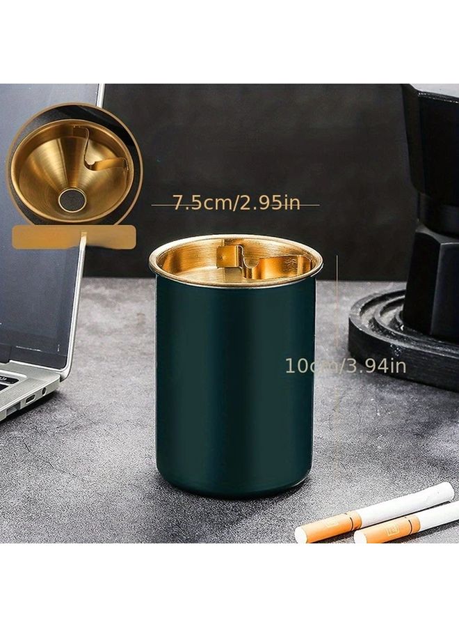 Green Detachable Metal Ashtray Windproof Anti Fly Ash For Car Home Office - Image 4