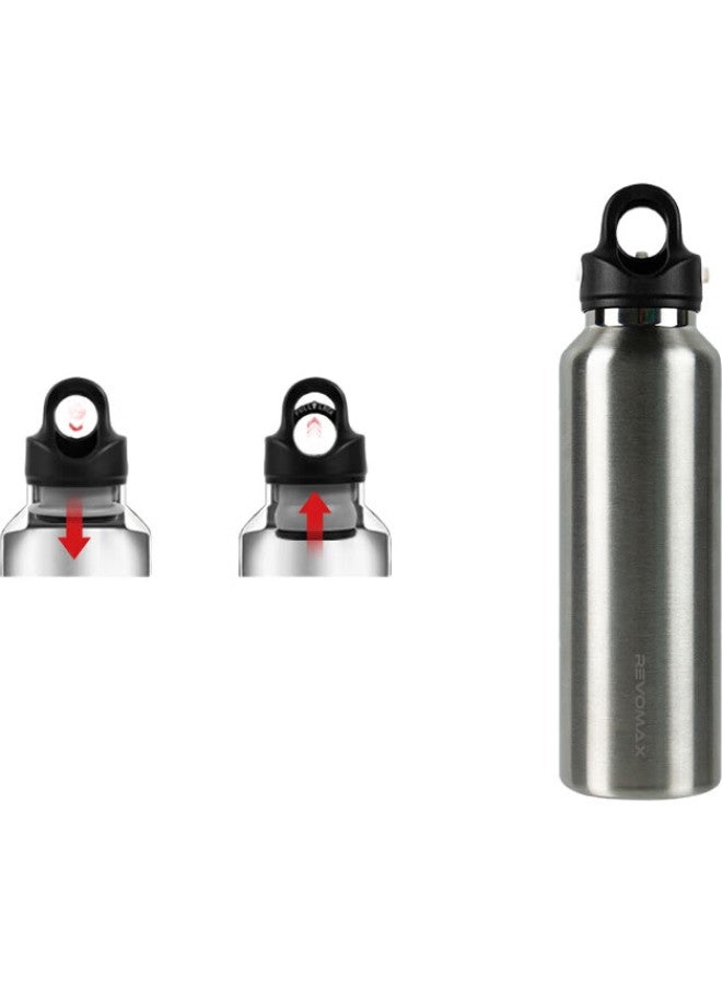 Revomax Insulated Water Bottle For Men, Office Water Cup, Ruihu 304 Stainless Steel Cold-Keeping Cup, Space Gray, 592Ml - Image 3