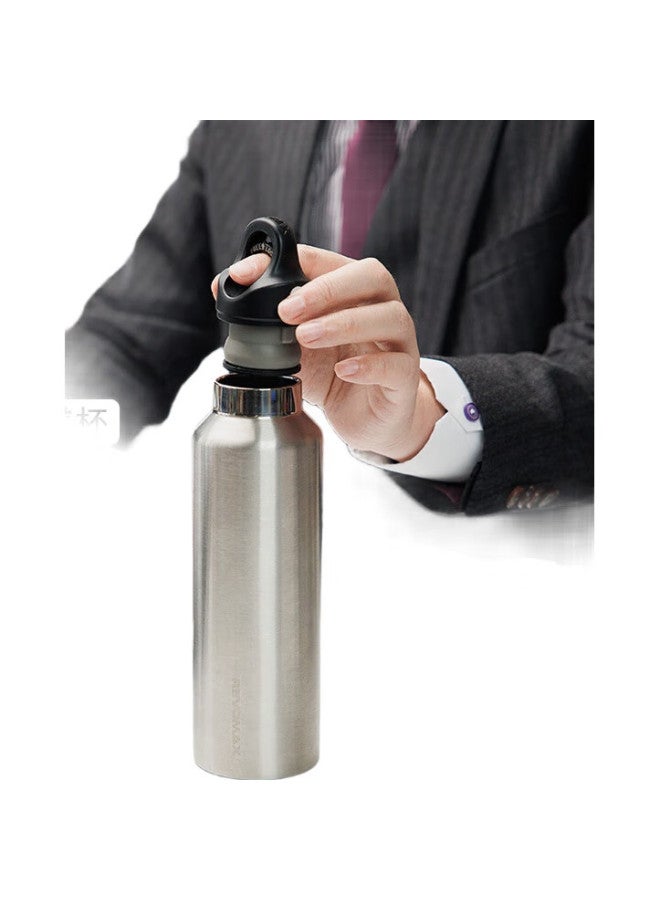 Revomax Insulated Water Bottle For Men, Office Water Cup, Ruihu 304 Stainless Steel Cold-Keeping Cup, Space Gray, 592Ml - Image 1