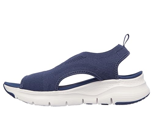 Skechers Women's Arch Fit - City Catch Womens Knit Slip-On Sandals, Navy, 9 - Image 2