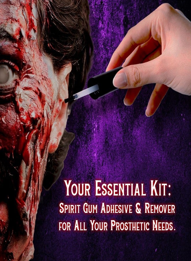 KANGAROO عبوة مجموعة لاصق ومزيل كنجارو سبيريت - 13 مل (0.439 أونصة سائلة) لكل منهما - لاصق صناعي ومزيل للمكياج، المؤثرات الخاصة، المسرح، الكوسبلاي - Image 4