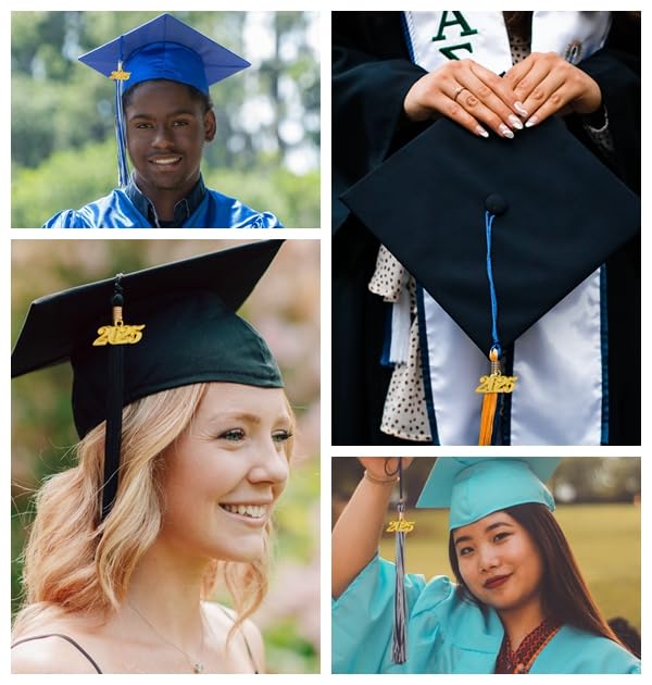 GRADFTY Graduation Tassel 2025,Silver Tassel 2025 - Image 5
