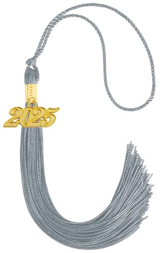 GRADFTY Graduation Tassel 2025,Silver Tassel 2025 - Image 1