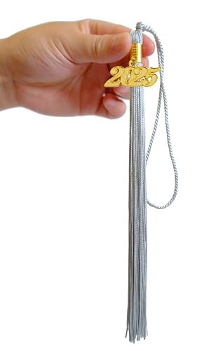 GRADFTY Graduation Tassel 2025,Silver Tassel 2025 - Image 2