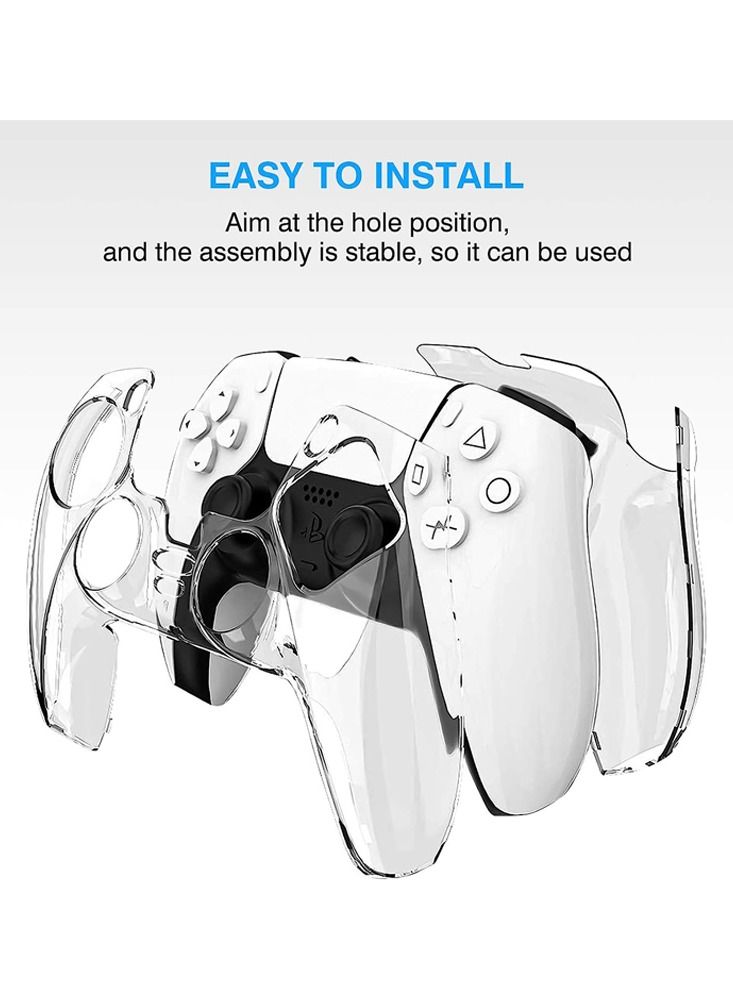 Transparent Crystal Protective Case Cover for PS5 Controller,PC Hard Non-Slip No Interference Skin Protector Case Full Protection Cover for PlayStation 5 DualSense Wireless Controller(Clear)  - Image 5