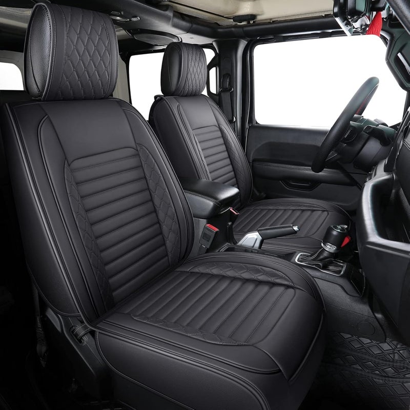 Aierxuan Waterproof Leather Seat Covers for Jeep Wrangler 2007-2025 - Image 3