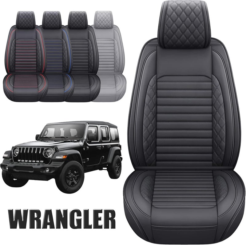 Aierxuan Waterproof Leather Seat Covers for Jeep Wrangler 2007-2025 - Image 2