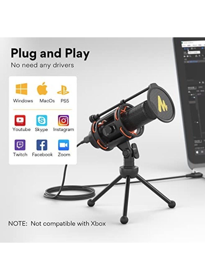 MAONO PM471 Condenser Cardioid Desktop USB Microphone - 810964 - Image 3