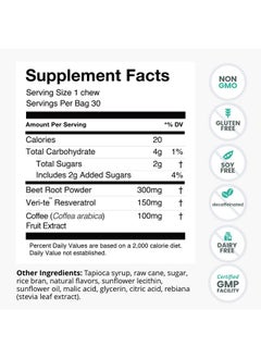 Humann Superbeets Memory & Focus Brain Supplement Chews Mental Alertness Clinically Studied Nootropics Resveratrol Plus Beet Root Powder Blueberry Pomegranate Flavor 30 Count  - Image 3