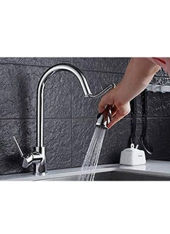 Chrome Mixer Tap With Extendable Pull Out Spout