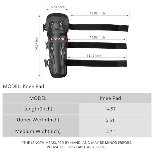 AIDY-PRO Motocross Knee Pads Motorcycle Knee Guards for Men, Adjustable Motocross Knee and Shin Guards, Crashproof Motorcycle Leg Armor Protection Dirt Bike Racing Protective Gear 2Pcs - Image 5