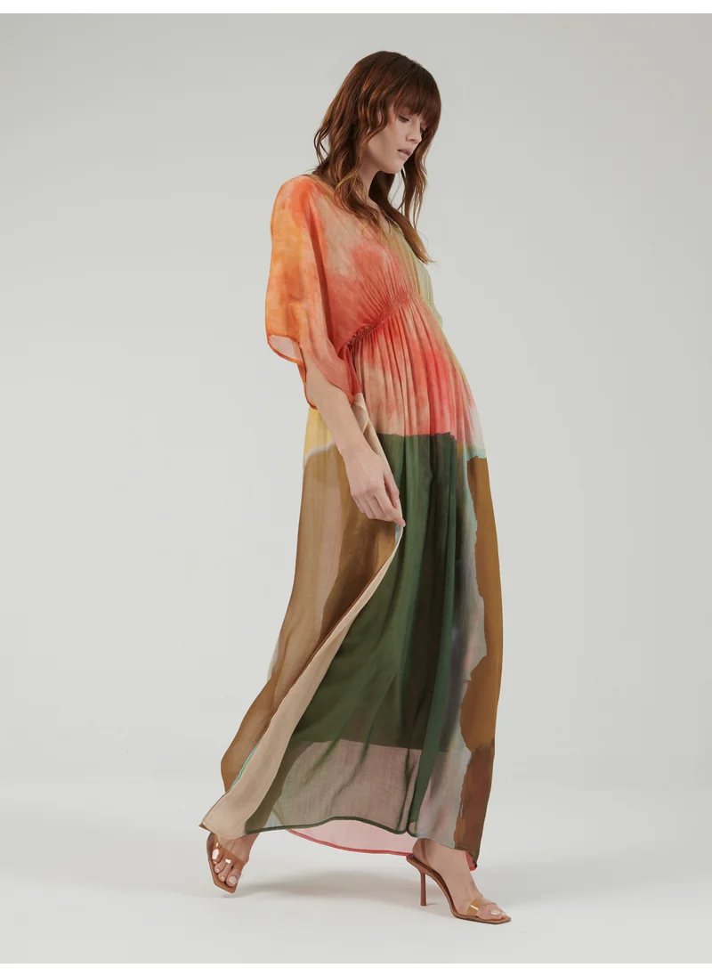 leem Aquarelle Printed Kaftan