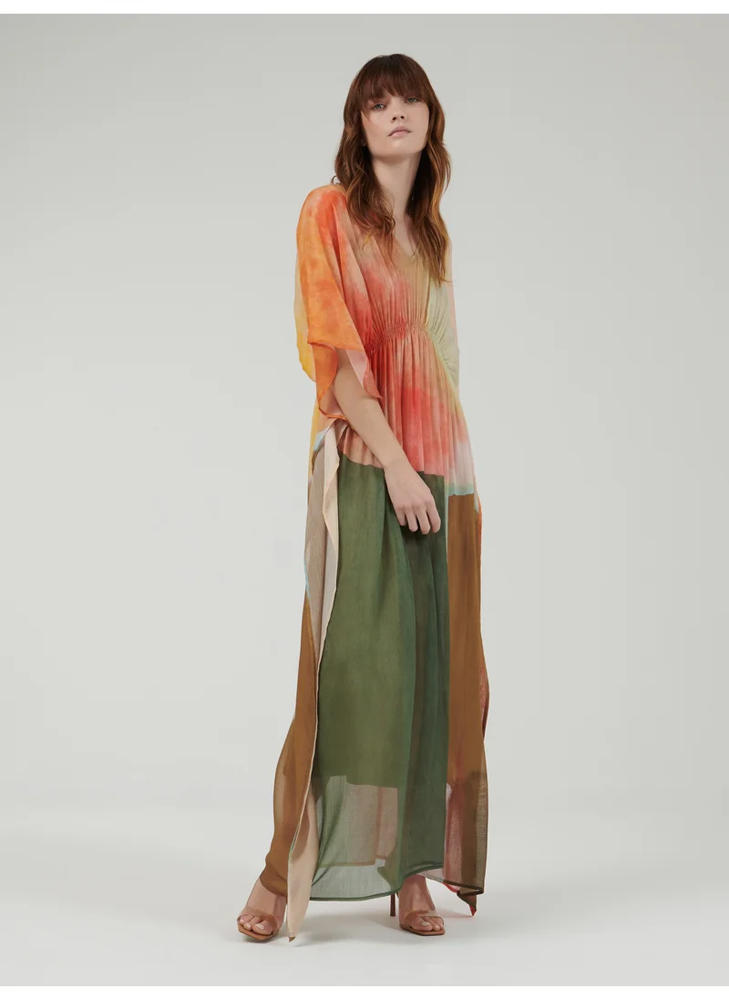 leem Aquarelle Printed Kaftan