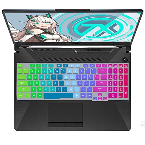 RAYA Silicone Keyboard Cover for 2021 ASUS TUF Gaming A15 F15 15.6inch & 2021 ASUS TUF Gaming A17 F17 17.3inch Laptops (Multicolour) - Image 1