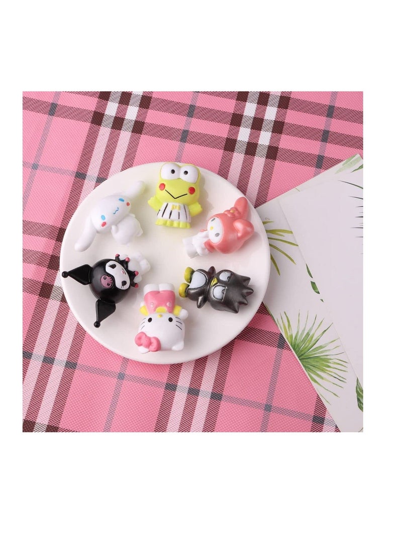 6 Pack C ute Lovely Characters Figurines Mini Animal Figure for Cake Topper, Kids Birthday Party Supplies Decorations, Bouquet, Charms, Cake pan, Plant Etc - Image 3