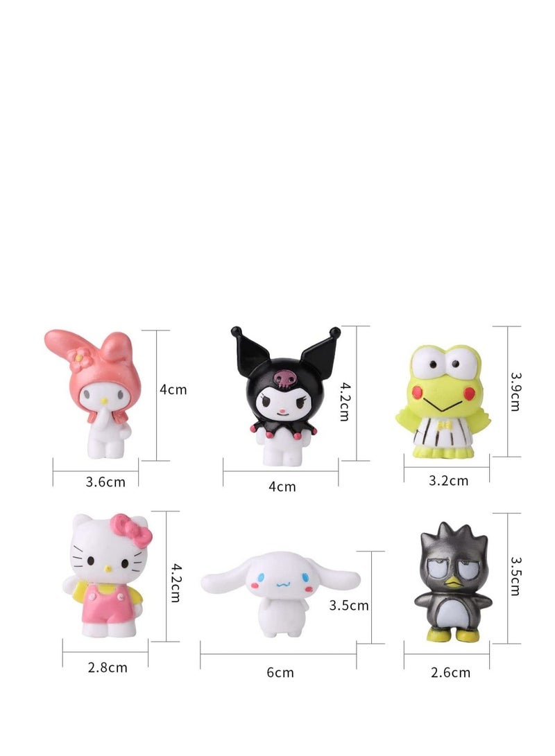6 Pack C ute Lovely Characters Figurines Mini Animal Figure for Cake Topper, Kids Birthday Party Supplies Decorations, Bouquet, Charms, Cake pan, Plant Etc - Image 5