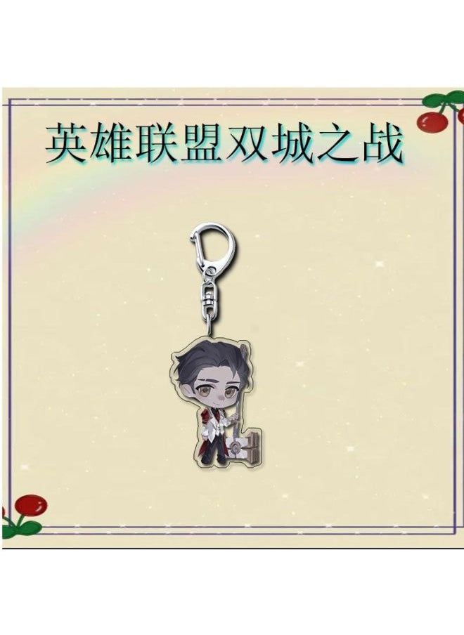 Generic - Arcane Anime Keychain Women League of Legends Acrylic Key Chain Man Funny Key Ring Pendant Ornament Accessories Friend Gift-Color:3 - Image 1