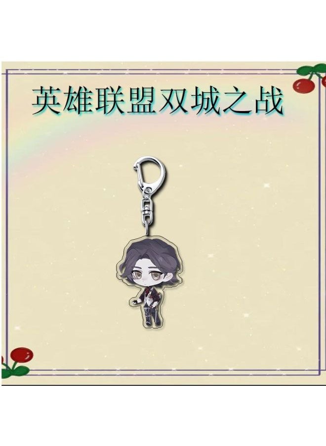 Generic - Arcane Anime Keychain Women League of Legends Acrylic Key Chain Man Funny Key Ring Pendant Ornament Accessories Friend Gift-Color:3 - Image 1