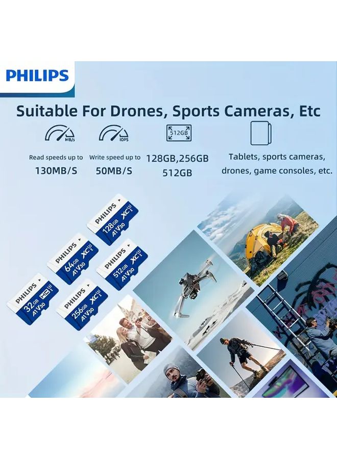 Philips 512GB Micro SD Card 130MB S UHS I V30 Class 10 For 4K Recording Cameras Drones - Image 4