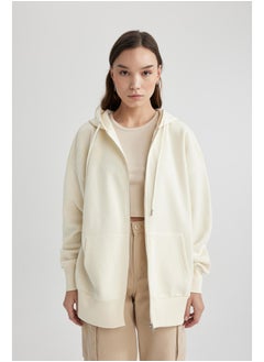 DeFacto Woman Oversize Fit Hooded Long Sleeve Knitted Cardigan  - Image 3