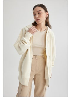 DeFacto Woman Oversize Fit Hooded Long Sleeve Knitted Cardigan  - Image 4