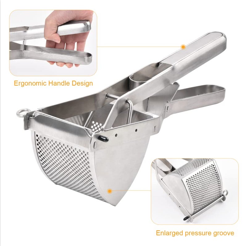 CUGLB Potato Ricer, CUGLB Stainless Steel Professional Ricer for Mashed Vegetables and Kitchen Tool, Mash Potato Masher for Creamy Mashed Vegetables - Image 4