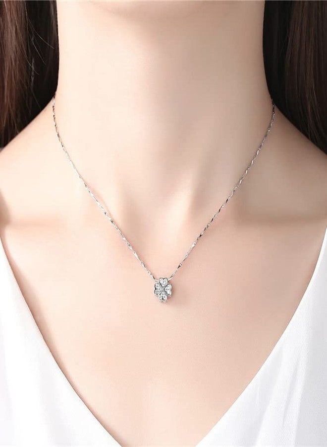 Vientiq Silver-Plated Heart Magnetic CubiC Zirconia Pendant Necklace - Image 2