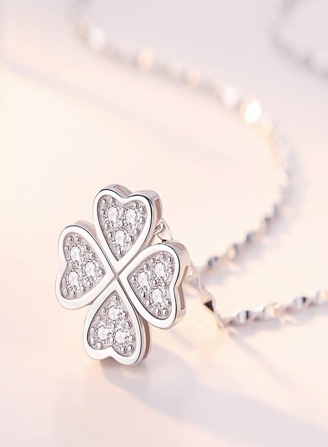Vientiq Silver-Plated Heart Magnetic CubiC Zirconia Pendant Necklace - Image 3