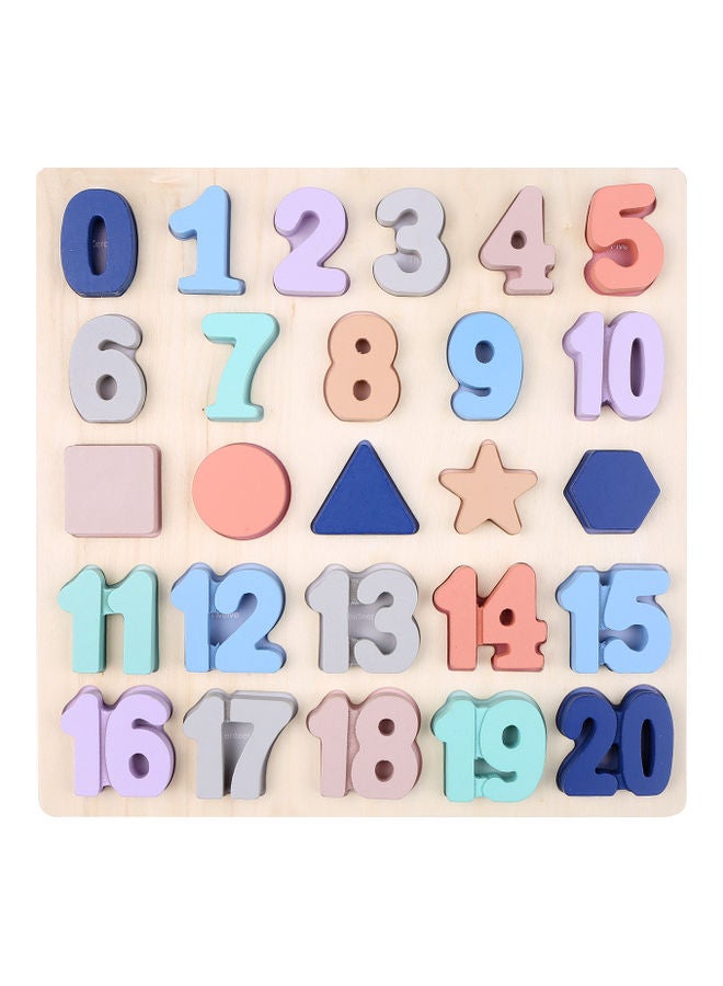 Wooden Number Puzzles with Board - Image 1