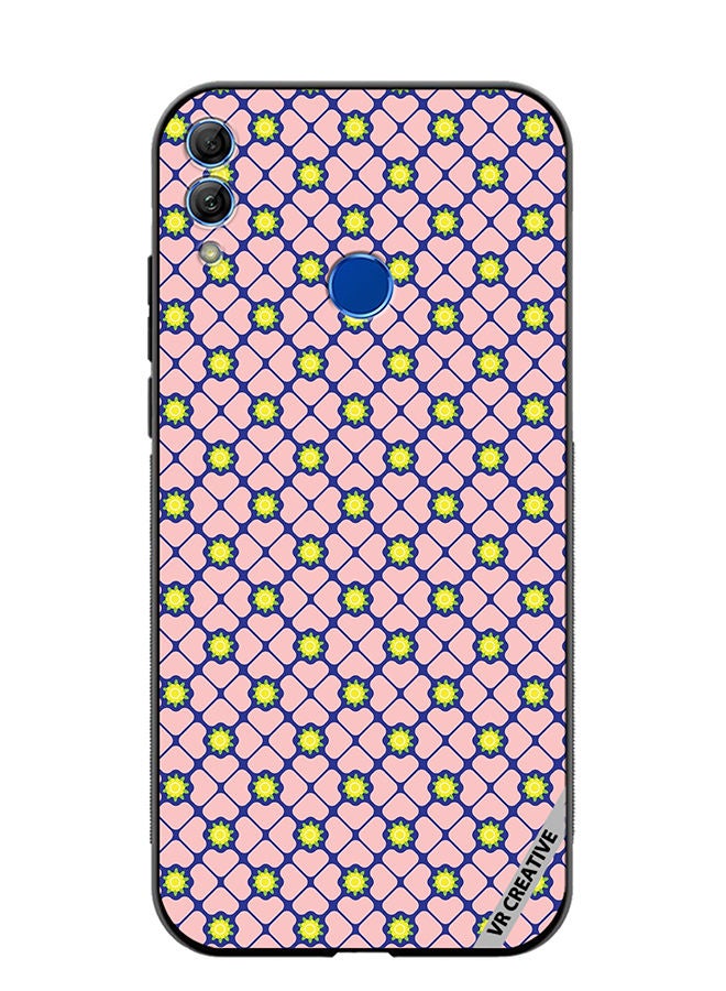 Protective Case Cover For Honor 10 Lite Abstract Clover Leaves Geometric Retro Design Multicolour
